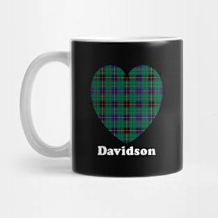 The DAVIDSON Family Tartan 'Love Heart' Design Mug